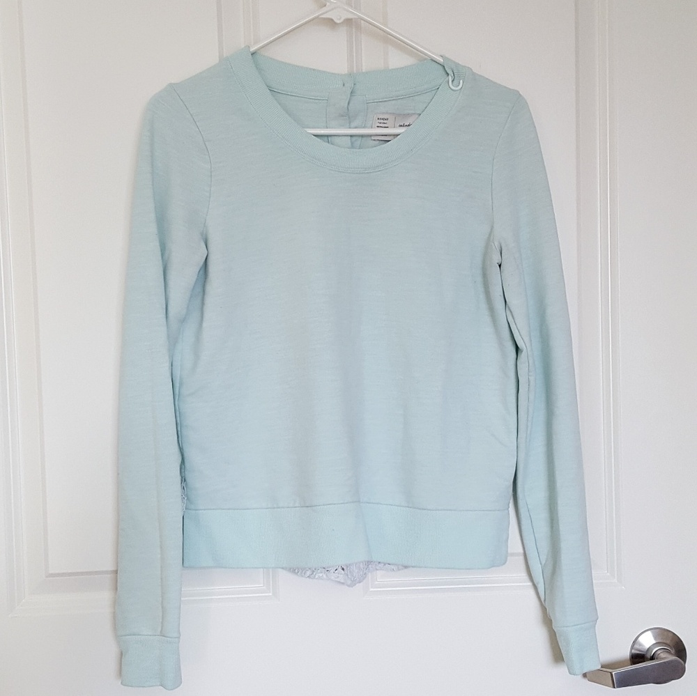 Saturday Sunday Lace Button Back Sweater - Picture 3 of 5